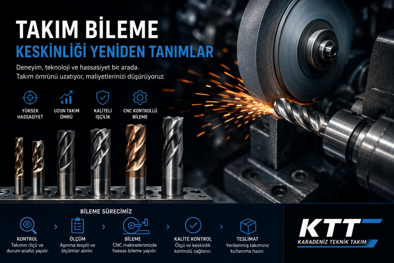 Takım Bileme | Karbür Freze, HSS Matkap, Testere ve Havşa Bileme