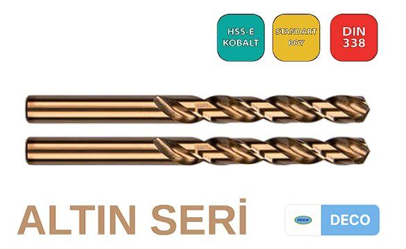Deco Altın Seri Kobaltlı Matkap Ucu - Q15,9