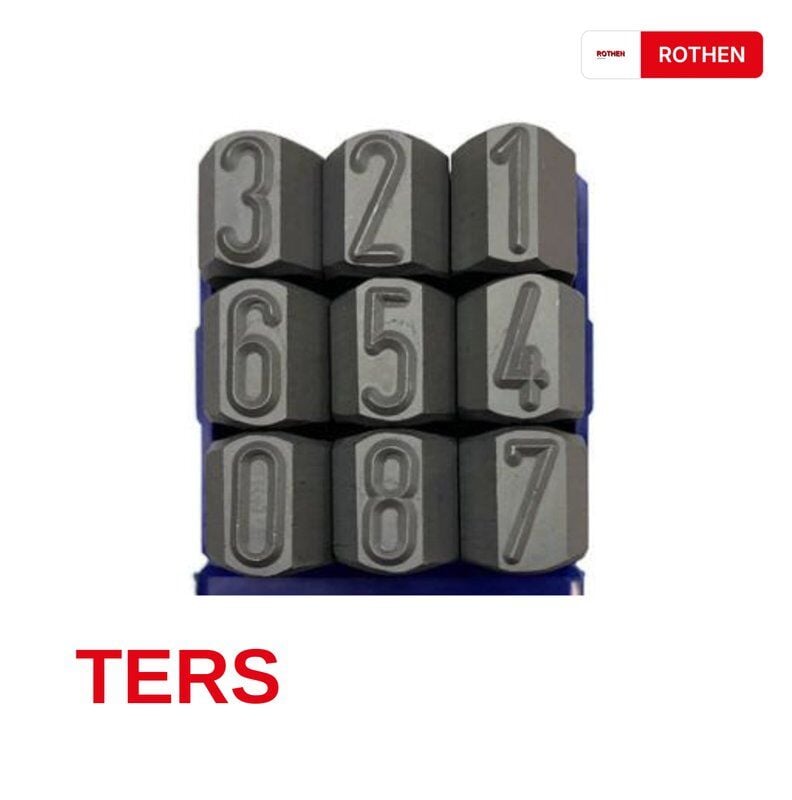 4 mm ROTHEN TERS ÇELİK RAKAM TAKIMI