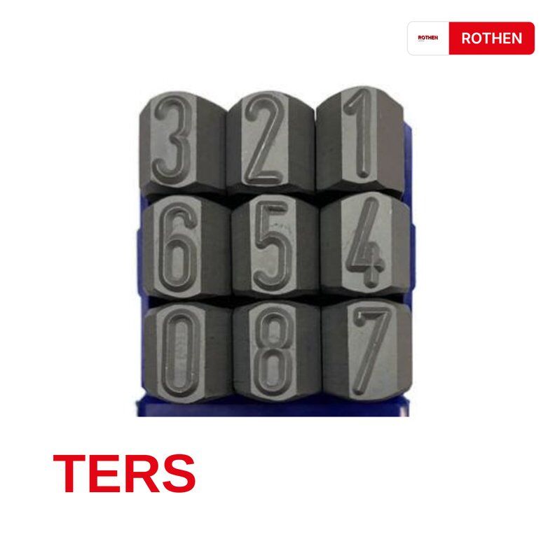 5 mm ROTHEN TERS ÇELİK RAKAM TAKIMI