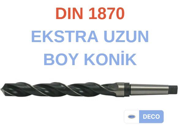Deco DIN1870 Ekstra Uzun Boy Konik Matkap Ucu - 20X265X385 MM
